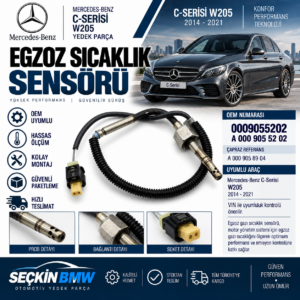 MER W205 Eksoz Sıcaklık Sensörü OEM 0009055202