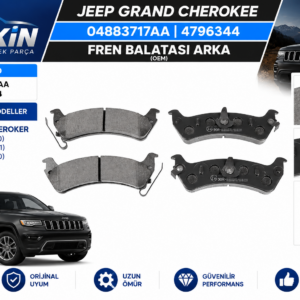 JEEP GRAND CHEROKEE Fren Balatası Arka – OEM 04883717AA / 4796344