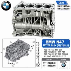 BMW F10 N47 Motor Blok Pistonlu OEM 11112359840-11112285308
