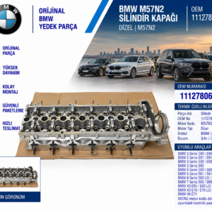 BMW E90 E90 LCI E91 E91 LCI E92 E92 LCI E93 E60 E60 LCI E61 E61 LCI E63 LCI E64 LCI E65 E66 X3 E83 X3 E83 LCI X5 E70 X5 E70 LCI X6 E71 M57N2 Silindir Kapağı OEM 11127806061