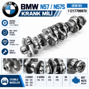 BMW N57 N57S E90 E91 E92 E93 F10 F11 F30 F31 F1 F2 X3 F25 X5 E70 X6 E71 Krank Mili OEM 11217799970