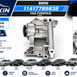 BMW E46 E39 E60 E61 E38 E65 E83 E53 M57N Yağ Pompası OEM 11417789838-11412247212
