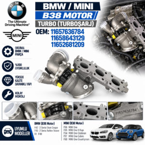 BMW F42 F45 X1 F48 B38 MINI ONE F56 F55 F54 F57 F60 B38 Turbo OEM 11657636784
