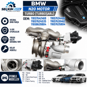 BMW BENZİNLİ F30 F82 F36 F18 F11 F84 F25 F26 F89 F34 F33 N20 Turbo OEM 11657642469