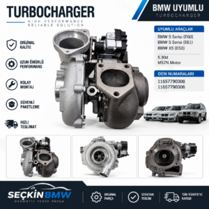 BMW E60 E61 X5 E53 5.30 M57N Turbo OEM 11657790308-11657790306