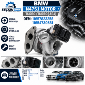 BMW F20 F21 F22 F31 F30 F32 F34 F10 F11 E84 F15 525D 325D N47S1 Turbo Büyük OEM 11657823258-11654730581