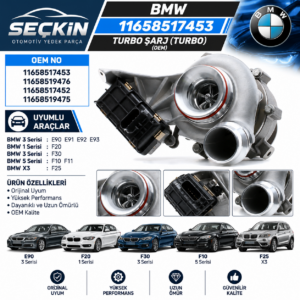BMW Turbo 11658517453 11658519476 11658517452 11658519475