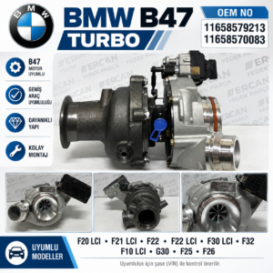 BMW F20LCI F21LCI F22 F22LCI F30LCI F32 F10LCI G30 F25 F26 B47 Turbo OEM 11658579213-11658570083