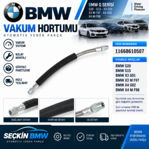 BMW G20 G15 X3 G01 X3 M F97 X4 G02 X4 M F98 B48 Vakum Hortumu OEM 11668610507