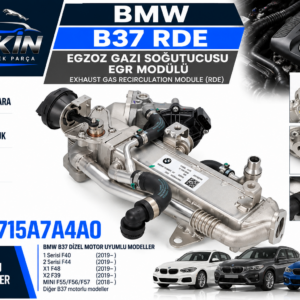 BMW F40 F45 ACTİVE TOURER LCI F46 GRAN TOURER LCI X1 F48 X1 F48 LCI X2 F39 MINI F56 F55 F54 F54 LCI F57 F60 Egzoz Gazi Soğutucusu Rde OEM 11715A7A4A0