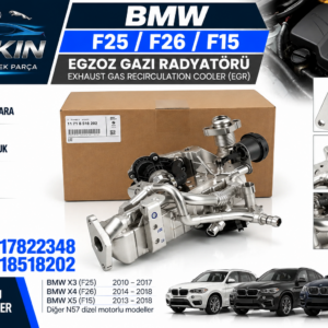 BMW F25 F26 F15 Egzoz Gazi Radyatörü OEM 11717822348