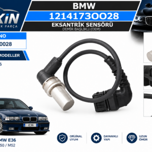 BMW E36 M52 M50 Eksantri̇k Sensörü Demi̇r Başlıklı OEM 12141730028