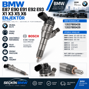 BMW E91 E87 E90 E91 E92 E93 X1 X3 X5 X6 E83 E84 E70 E71 E72 Enjektör OEM 13537805428-13537805429