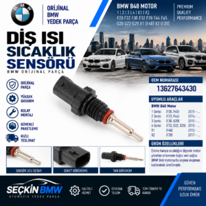 BMW B48 Dış Isı Sıcaklık Sensörü OEM 13627643430