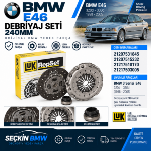 BMW BMW E46 320d 330d DebriYaj Seti 240Mm OEM 21207531845-21207515232-21217510170-21217503005