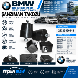 BMW G30 G31 G32 G11 G12 X3 G01 X4 G02 X5 G05 Şanzıman Takozu OEM 22326860542