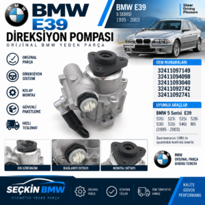 BMW E39 DiReksiYon Pompasi OEM 32411097149-32411094098-32411093040-32411092742-32411092741