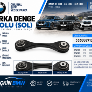 BMW X3 G01 X4 G02 İX3 G08 Sol Arka Denge Kolu OEM 33306871005