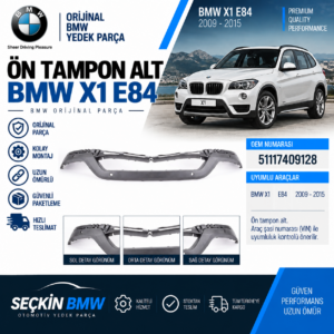 BMW X1 E84 Ön Tampon Alt OEM 51117409128
