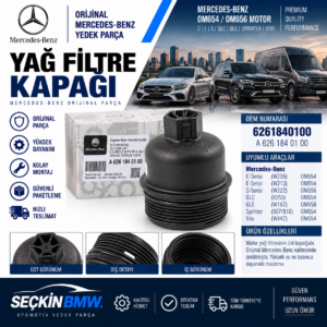 MERCEDES Yağ Filtre Kapaği OEM 6261840100