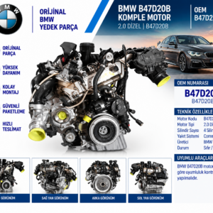 BMW B47D20B Komple Motor OEM B47D20B