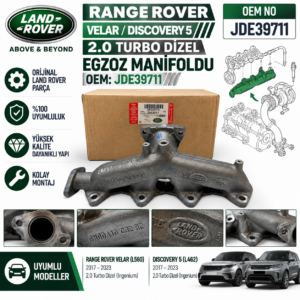 LAND ROVER RANGE ROVER VELAR DİSCOVERY 5 2.0 TURBO DİZEL Egzoz Manifoldu OEM JDE39711