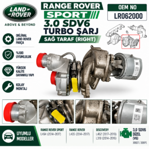 LAND ROVER RANGE SPORT 2015 3.0 Turbo Sağ OEM LR062000
