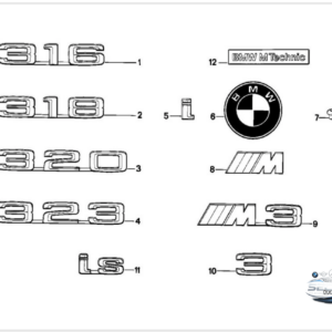 BMW 3.16 Amblem OEM 51141916132