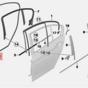 BMW 3 SRİSİ F 30 F 80 Kapi Lasti̇ği̇ Arka OEM 51357258330