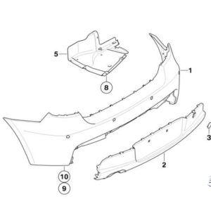 BMW 1 (E87) 118 D Arka Tampon OEM 51128045548