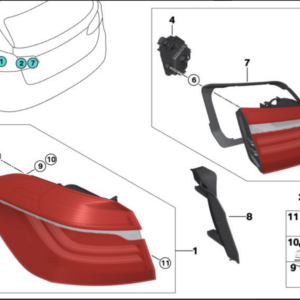 BMW 0F46 Stop Lambasi Diş R OEM 63217330474