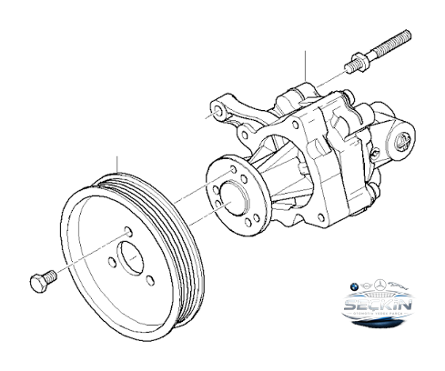 BMW BMW E31 E38 Direksiyon Pompa Kasnağı OEM 32421704636