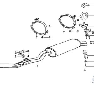 BMW BMW E30 320i Egsoz Braketi OEM 18211723660
