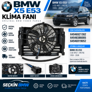 BMW BMW X5 E53 3.0D M 57 M57N KliMa Fani OEM 64546921382-64548386085-64546919052